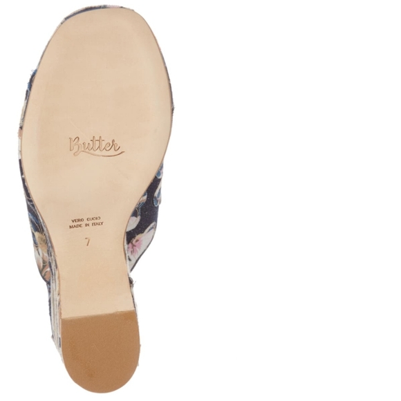 🍒NWOB🍒 MADE IN ITALY BUTTER SHOES DENIM PLATFORMS - Picture 11 of 12